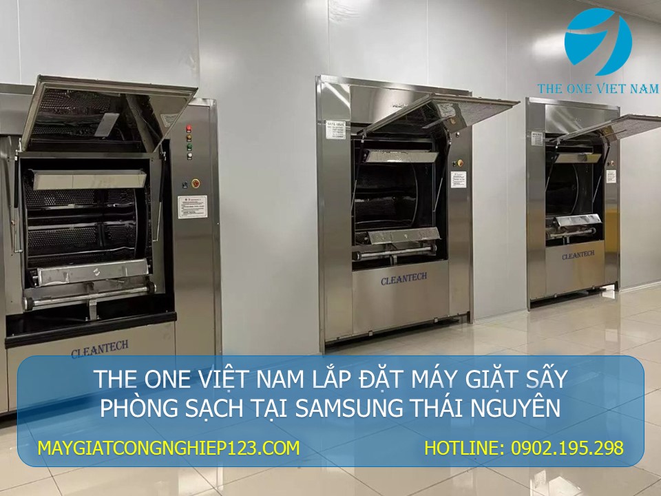 lắp máy giặt sấy phòng sạch sam sung